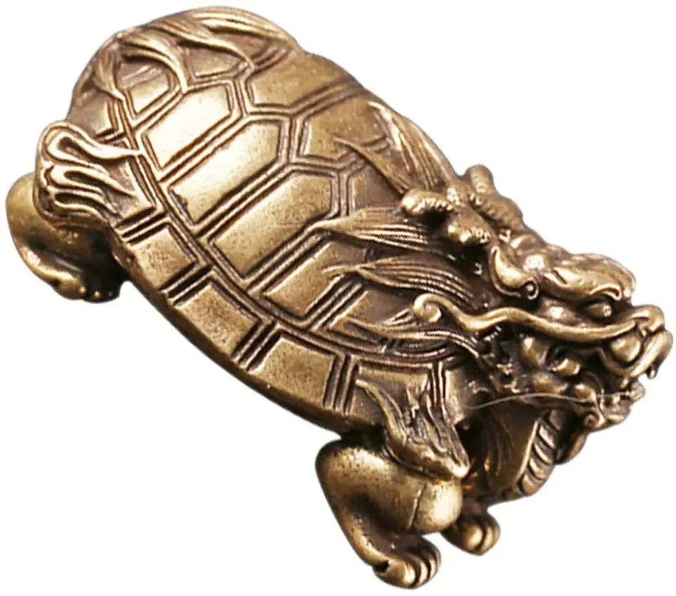 

NUOBESTY Brass Turtle Statue Feng Shui Wealth Prosperity Brass Dragon Turtle Statue Figurines Sculpture Collectibles Mascot