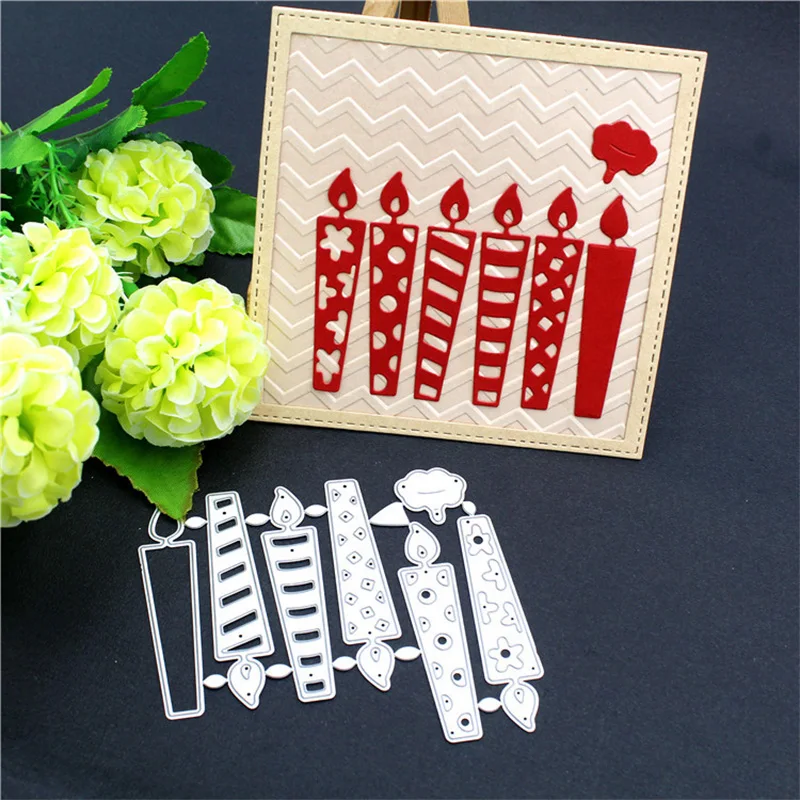 Birthday Metal Cutting Dies Stencils Scrapbooking Dies Cuts Template Embossing for Card Craft Paper Decor (Birthday Candle)