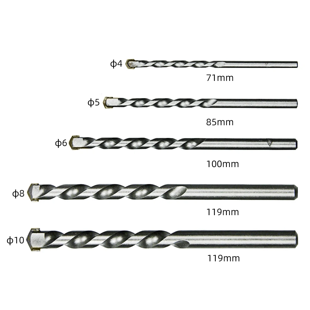 Набор сверл для каменной кладки из карбида вольфрама TASP 5 шт. плитки с диаметром 4 6