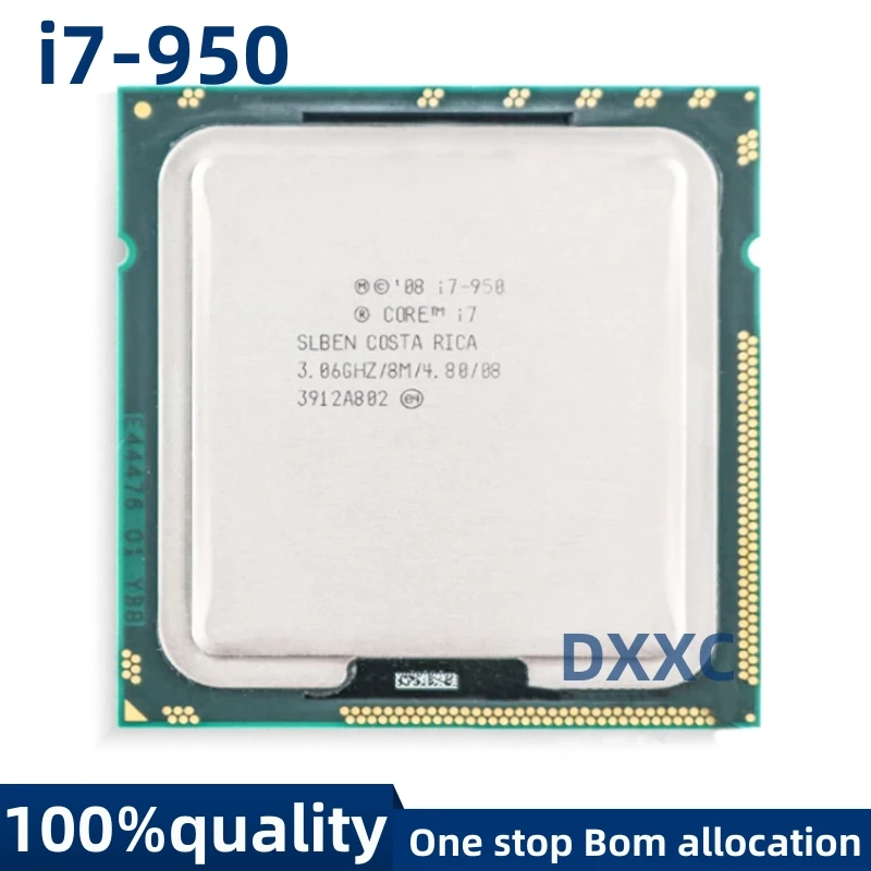 

For Intel Core i7-950 i7 950 CPU Processor i7 950 3.06GHz 8M 4-cores Socket 1366 Original I7 950