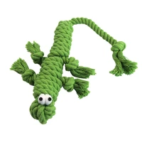 cotton rope dog toy crocodile shape molars tooth interaction cleaning tooth dogs supplies hand woven non toxic pet chew toys
