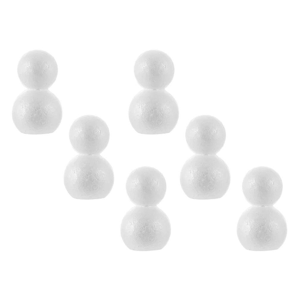 

6 PCS Christmas Foam Crafts Nativity Set Kids Snowman Foam Ornaments Shapes Foam Snowman Craft White Nativity Set