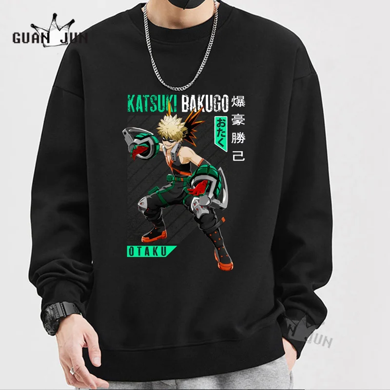 

Толстовка с капюшоном My Hero моя геройская Академия Katsuki Bakugo в японском стиле Аниме Толстовка Унисекс Забавный Харадзюку Повседневный Женский пуловер мужская одежда