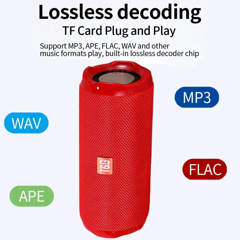 Тканевый креативный беспроводной Bluetooth Сабвуфер TG191, уличная спортивная портативная карта, U-диск-динамик