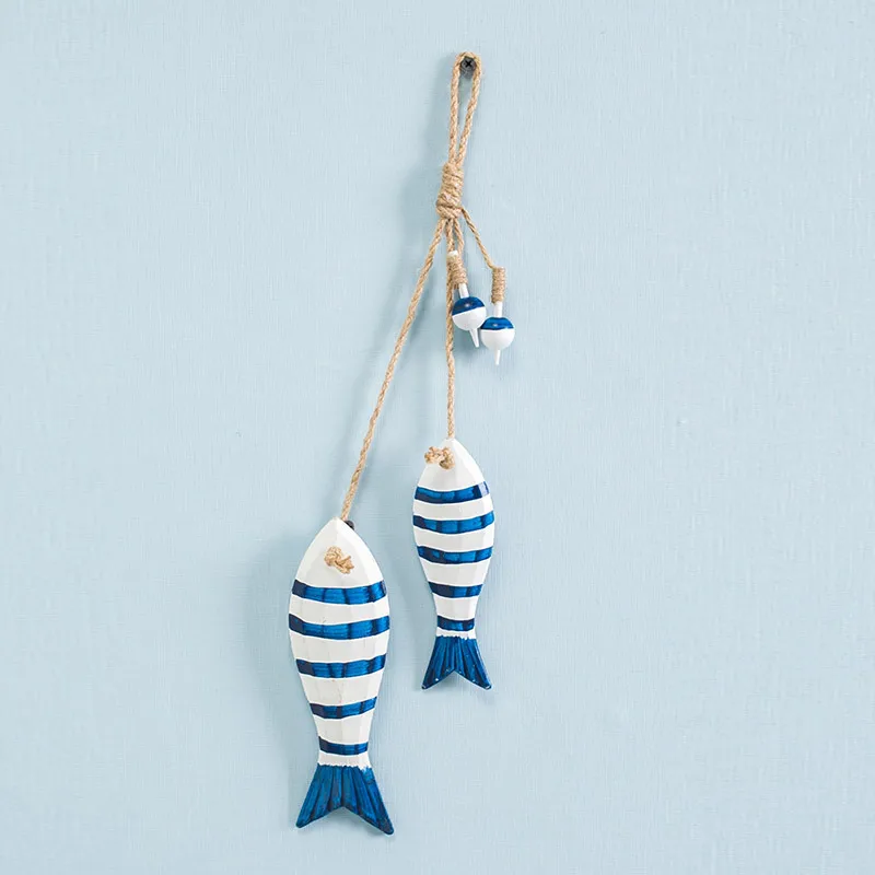 Декор в виде деревянной рыбы настенное украшение антикварная деревянная