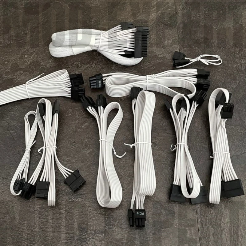 Белый 18 + 10 контактов на 24 контакта ATX кабель питания для материнской платы 60 см 18AWG