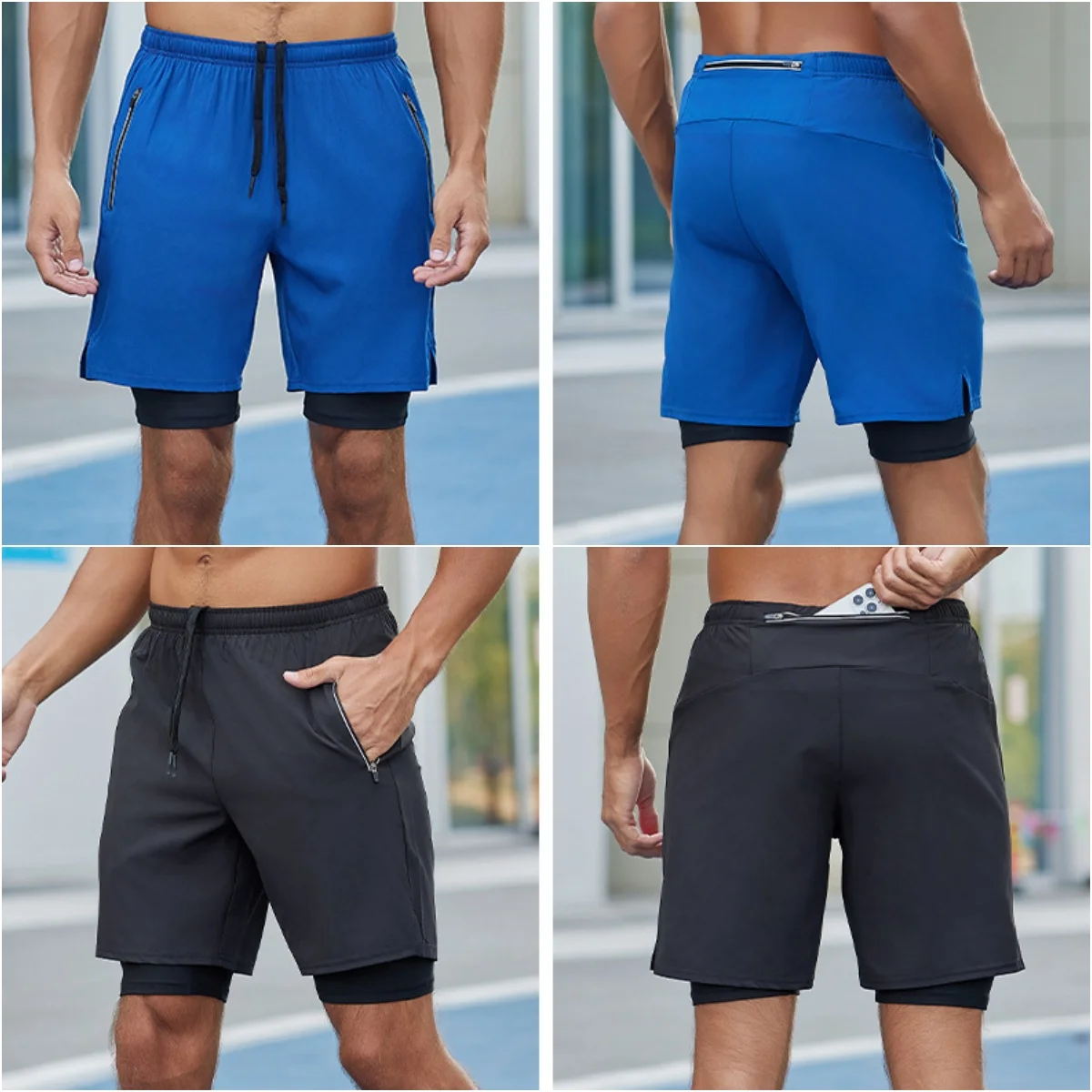 Мужские спортивные шорты больших размеров баскетбольные быстросохнущие