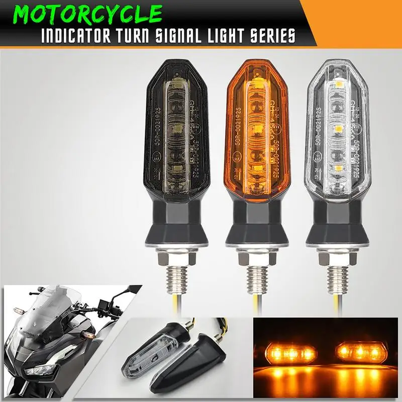 

Approved Motorcycle LED Turn Signals Waterproof Universal Amber Indicator Blinker Rear Lights Lamp Flasher Accessories
