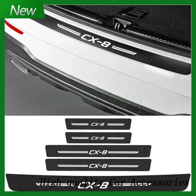 Защитная Накладка на порог двери из углеродного волокна для CX8 с надписью машины