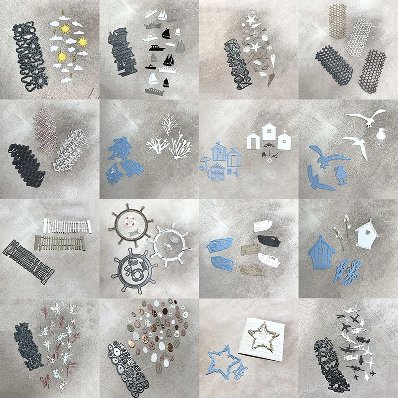 

Craft metal cutting dies cut die mold Sea creature decoration Scrapbook paper craft knife mould blade punch stencils dies