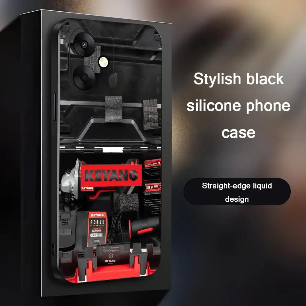 Фото Чехол для телефона Keyang для Xiaomi Redmi17 14C 13C 12C Note 15 14 13 12 Pro Plus S, мягкий черный чехол для телефона. №1