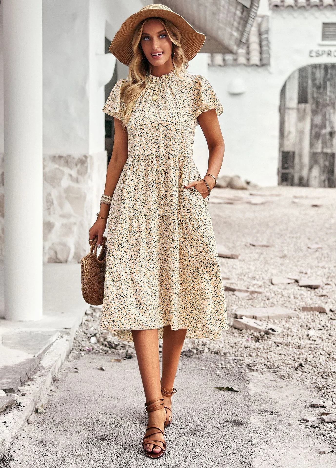 

elegant casual dress Bohemian casual dress women's elegant floral dress in spring and summer 2023