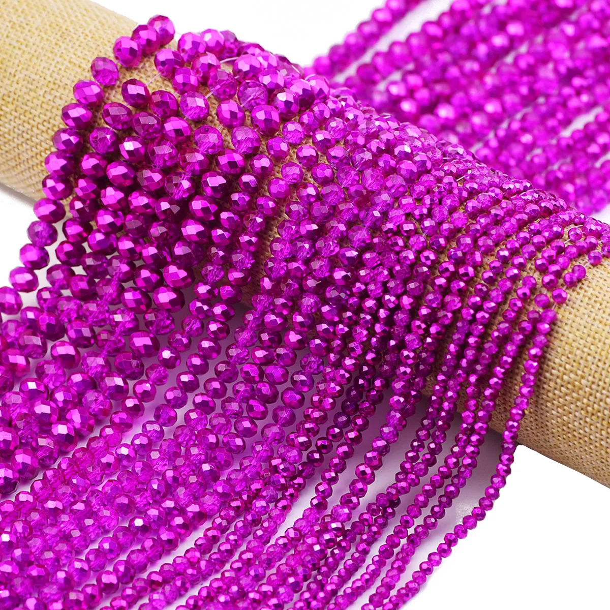 Плоские круглые граненые австрийские хрустальные полусеребристые полурозовые