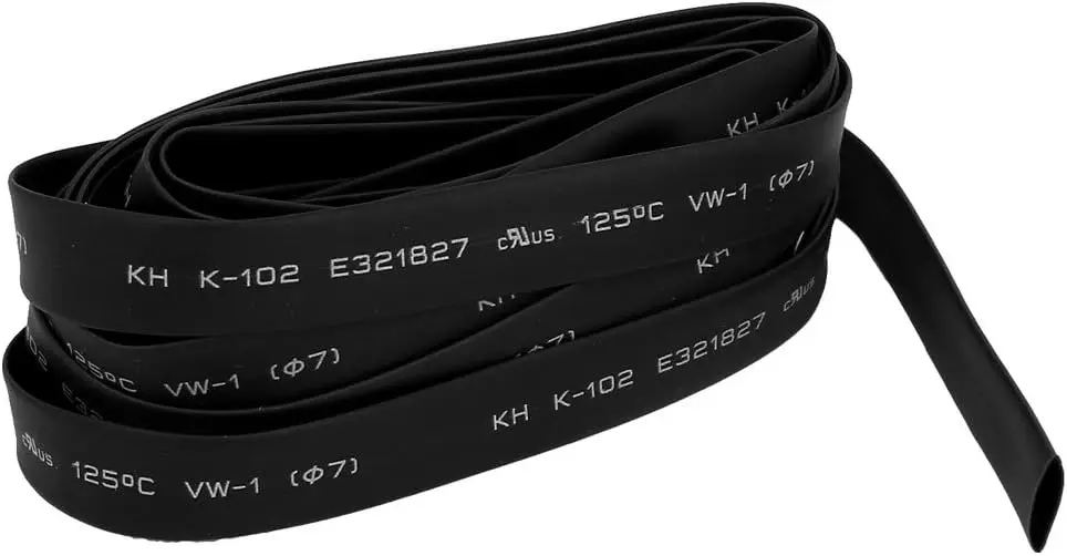 

Keszoox 7mm Insulated Shrinkable Heat Shrink Tube Tubing 4.5m Length Black