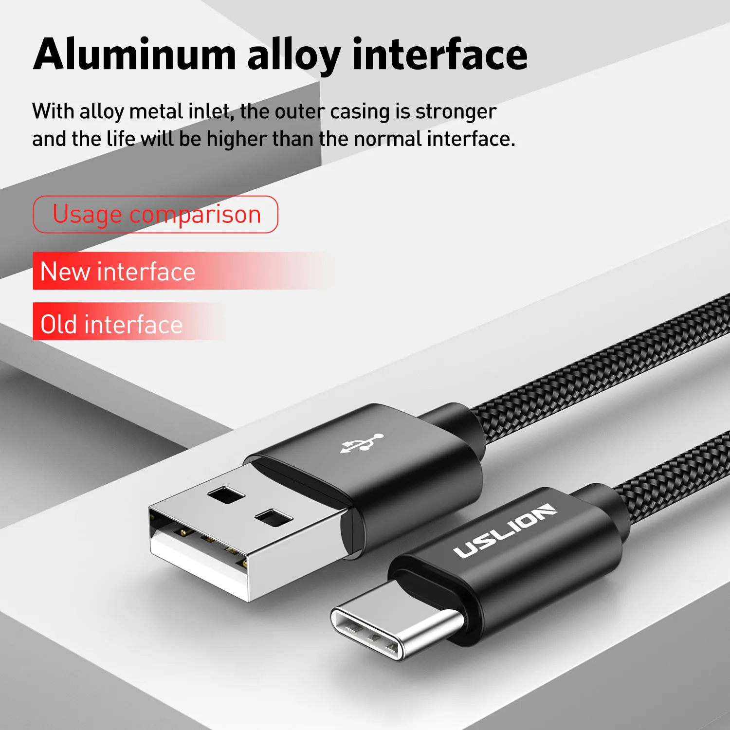 Uslion Usb Type-c Кабель 3a Для Быстрой Зарядки И Синхронизации Данных Samsung S23 S21 Xiaomi Mi 13 Huawei