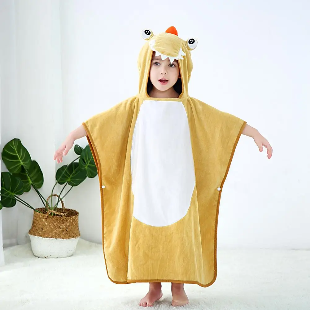 

Superfine Fiber Bath Shower Towel Comfort Soft Baby Kids Personality Especially Creative Cartoon Crocodile Hooded Bathrobe