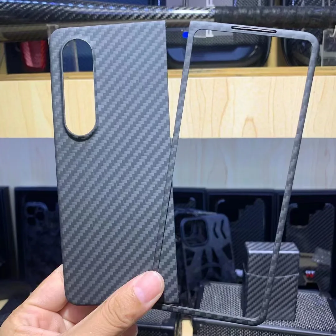 

100% настоящий Твердый чехол из углеродного волокна для Samsung Galaxy Z Fold 4 ультратонкий складной легкий защитный армированный чехол из арамидного волокна