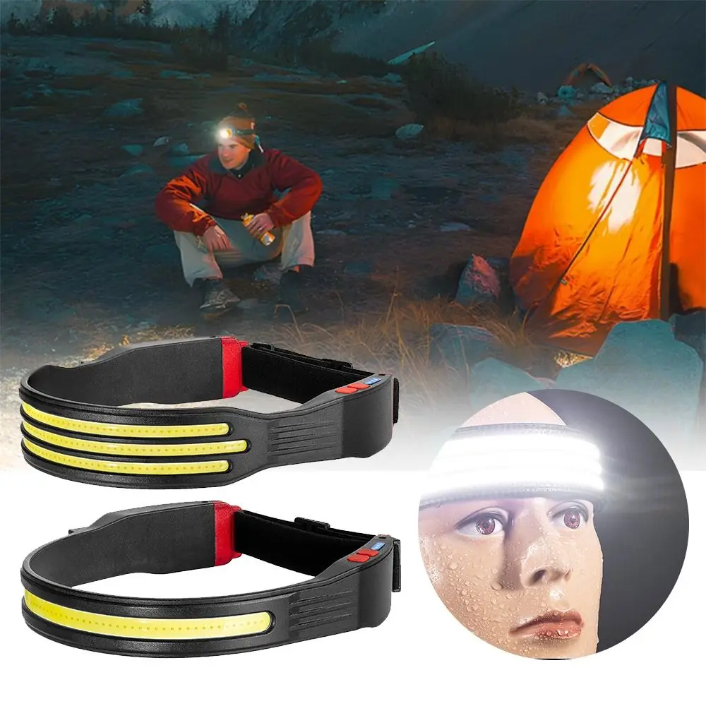 

Новая практичная Многофункциональная портативная лампа-налобный фонарь COB, лампа для рыбалки, налобный фонарь для бега