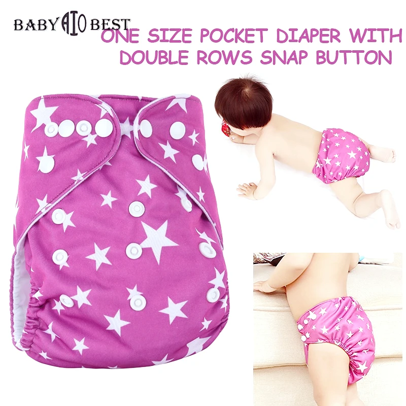 

AIO Branded 1PC Waterproof Digital Printed Baby One Size Pocket Cloth Diaper, Reusable Baby Nappies Wholesale Price