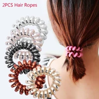 2pcs fashion ornament accessories pure color ponytail holder elastic hair rope headband rubber hair band