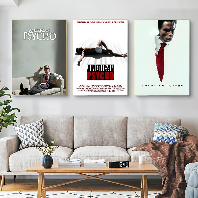 A-American P-Psycho постер фильма самоклеящаяся художественная водостойкая бумажная