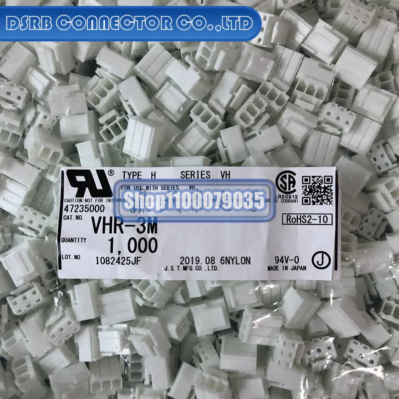 

100pcs/lot VHR-3M Plastic shell 3P 3.96MM legs width 100% New and Original