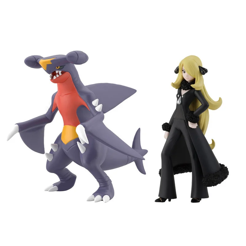 

In Stock Original bandai Pokemon Scale World Garchomp Cynthia Anime Figure Model Collecile Action Toys