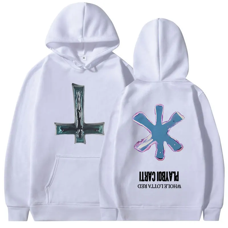 Rapper Playboi Carti Hoodies Album Whole Lotta Red Tour Merch Pullover Men Women Fashion Hip Hop Oversized Sweatshirt Streetwear