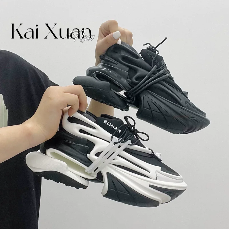 Туфли унисекс на платформе массивном каблуке мужские универсальные