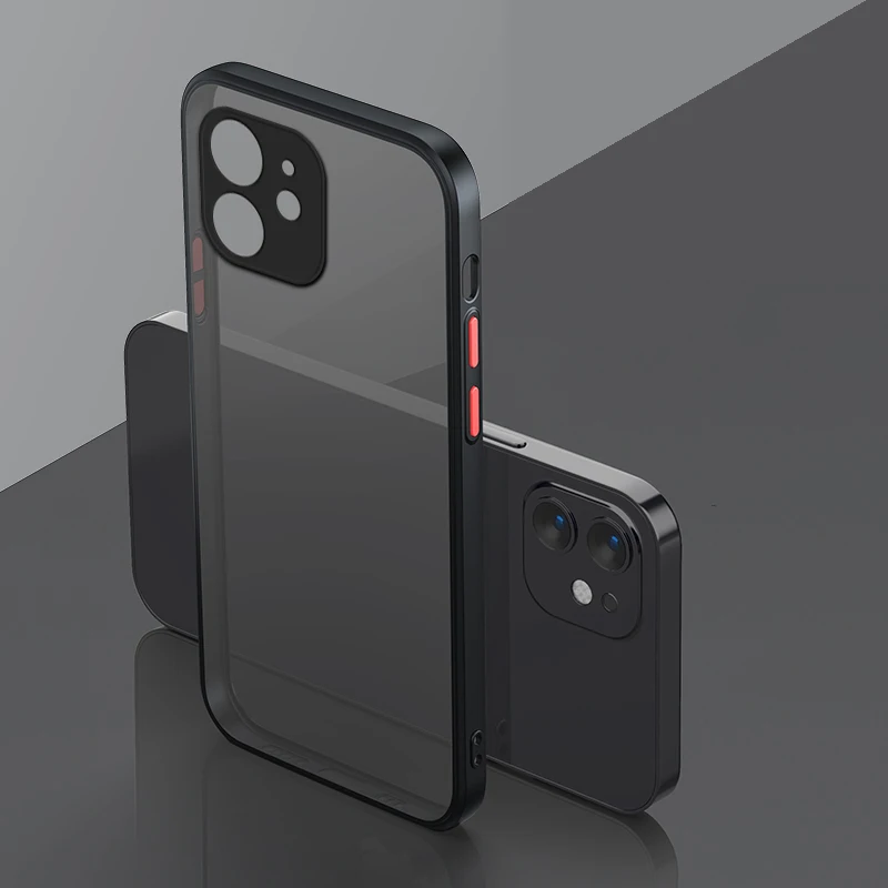 Animal Bee Duck Flowers Frosted Translucent Phone Case For Apple iPhone 12 13 Mini 11 14 15 16 Pro Max 7 8 Plus