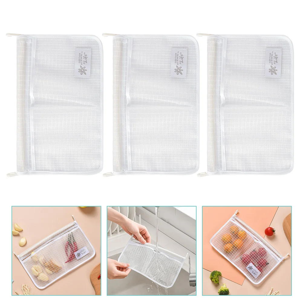 

Bag Mesh Storage Refrigerator Kitchen Door Classification Hanging Organizer Fridge Compartment Side