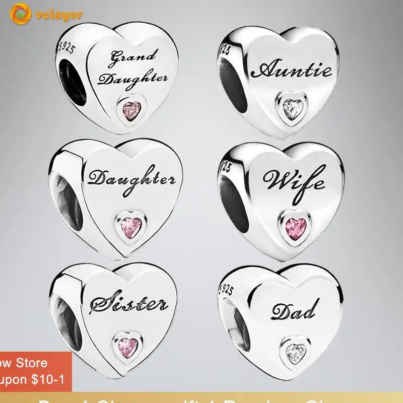 Volayer подвески в виде сердечек для дочери сестры мамы папы подходят к оригинальным