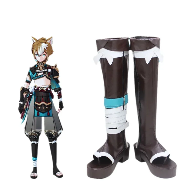 Аниме игра Genshin Impact Gorou косплей женская обувь ботинки реквизит аксессуары для