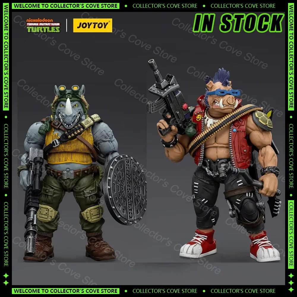Оригинальная игрушка Joy черепашки-ниндзя аниме-фигурка TMNT Beebop Rocksteady фигурка