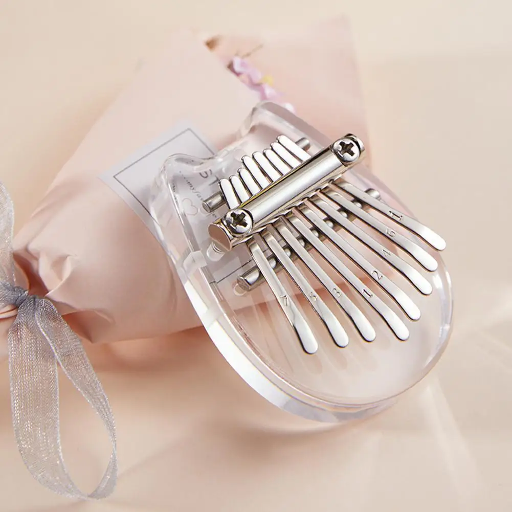 

8 Key Mini Kalimba Exquisite Finger Thumb Piano Marimba Musical Good Accessory Pendant Gift For Beginners Music Lovers A4O7