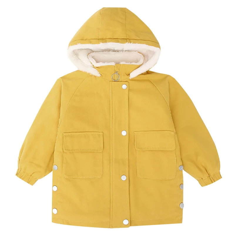 ZOETOP зимняя детская утепленная хлопковая куртка для девочек бархатные парки на