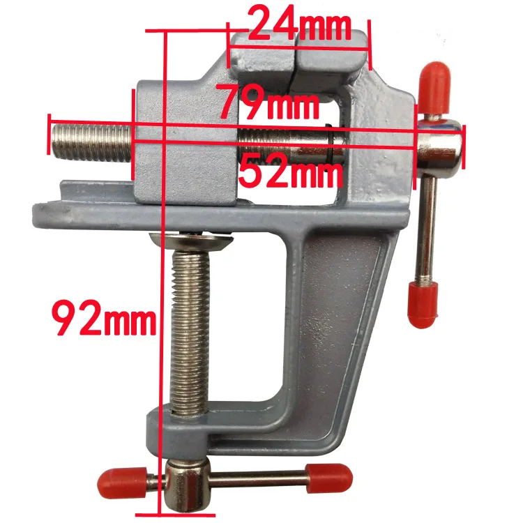 Multifunctional 3.5" Aluminum Miniature Jewelers Hobby Clamp on Table Bench Vise Mini Tools DIY Hobby Vise Bench Press Stand images - 6