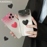 lovely clear soft silicone case for iphone 13 12 mini 11 promax x xs xr 7 8 plus fashion love heart back protection phone cover