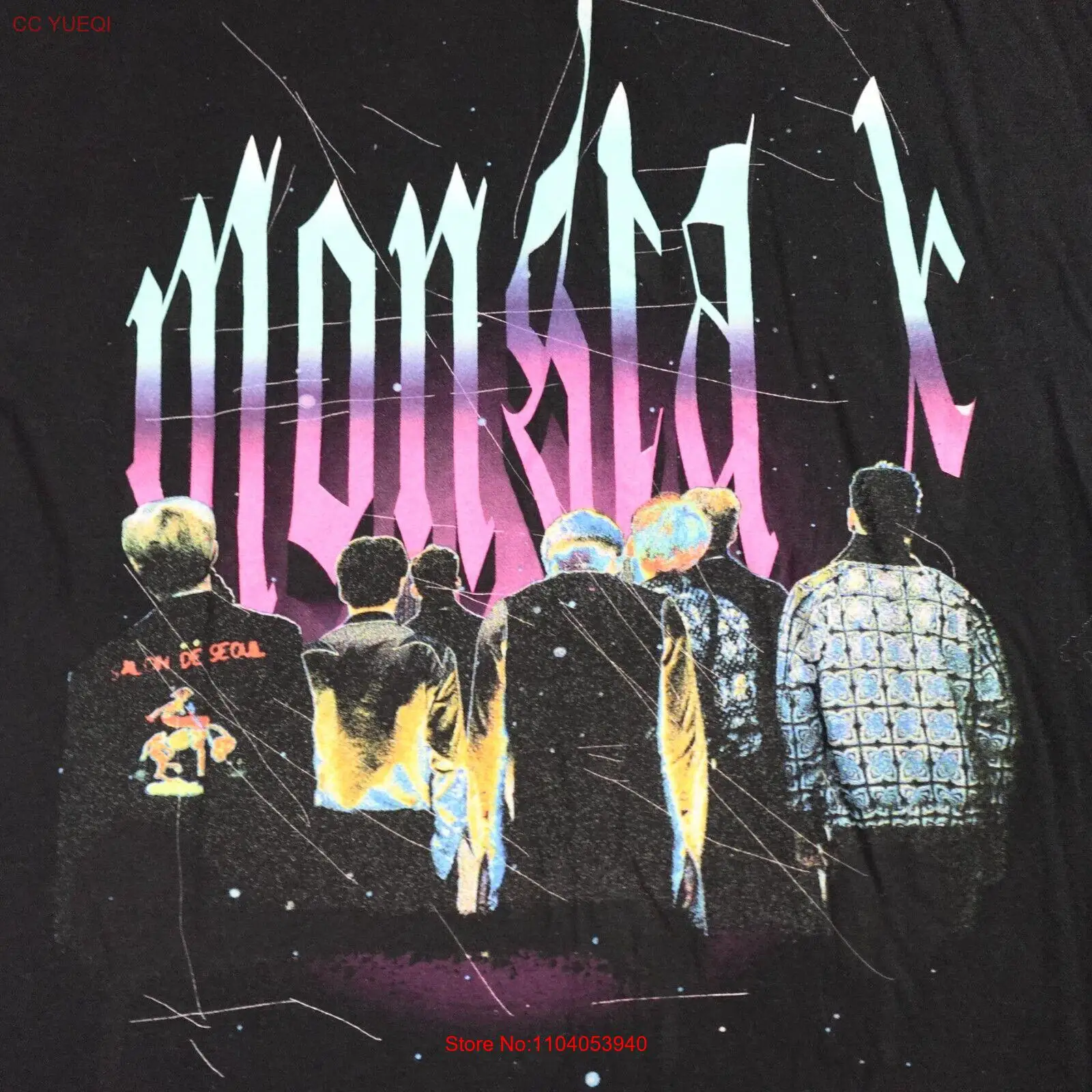 Черная официальная рубашка Monsta X XL для взрослых
