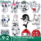 Бусины-шармы из серебра 925 пробы для браслета Пандоры, 2021