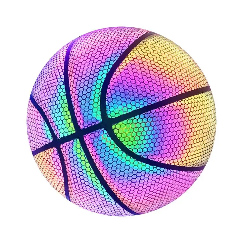

Basketball Glowing Reflective Bright Basketball Light Up Sporting Goods For Camera Shots Durable Basketball Outdoor Adult Or