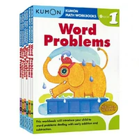 6pcsset kumon math workbooks english workbook of kumon math application questions for grade 1 6 english book libros