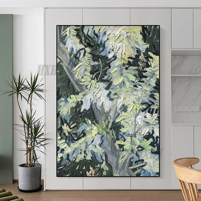 

Early Summer Greenery Plants And Flowers 100% Hand Painted Oil Painting Wall Art For Home Living Room Handmade Restaurant