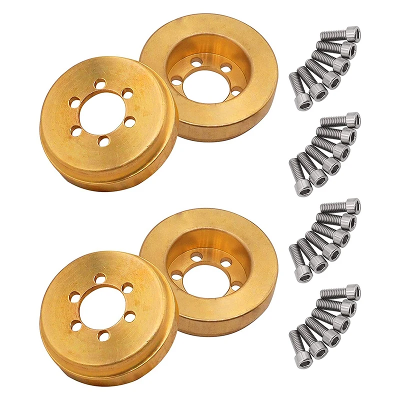 

4 Pcs Internal Wheel Weight Block for 1/10 RC Crawler Car 1.9Inch/2.2Inch Beadlock Wheel Rims Balance Upgrade Parts