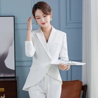 korean autumn suit large size office women business white collar formal dress professional dress work clothes red suit pants