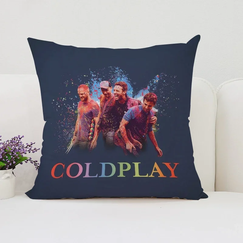 Чехол Для Подушки С Принтом Coldplay Двусторонний Короткий Плюшевый Квадратный На