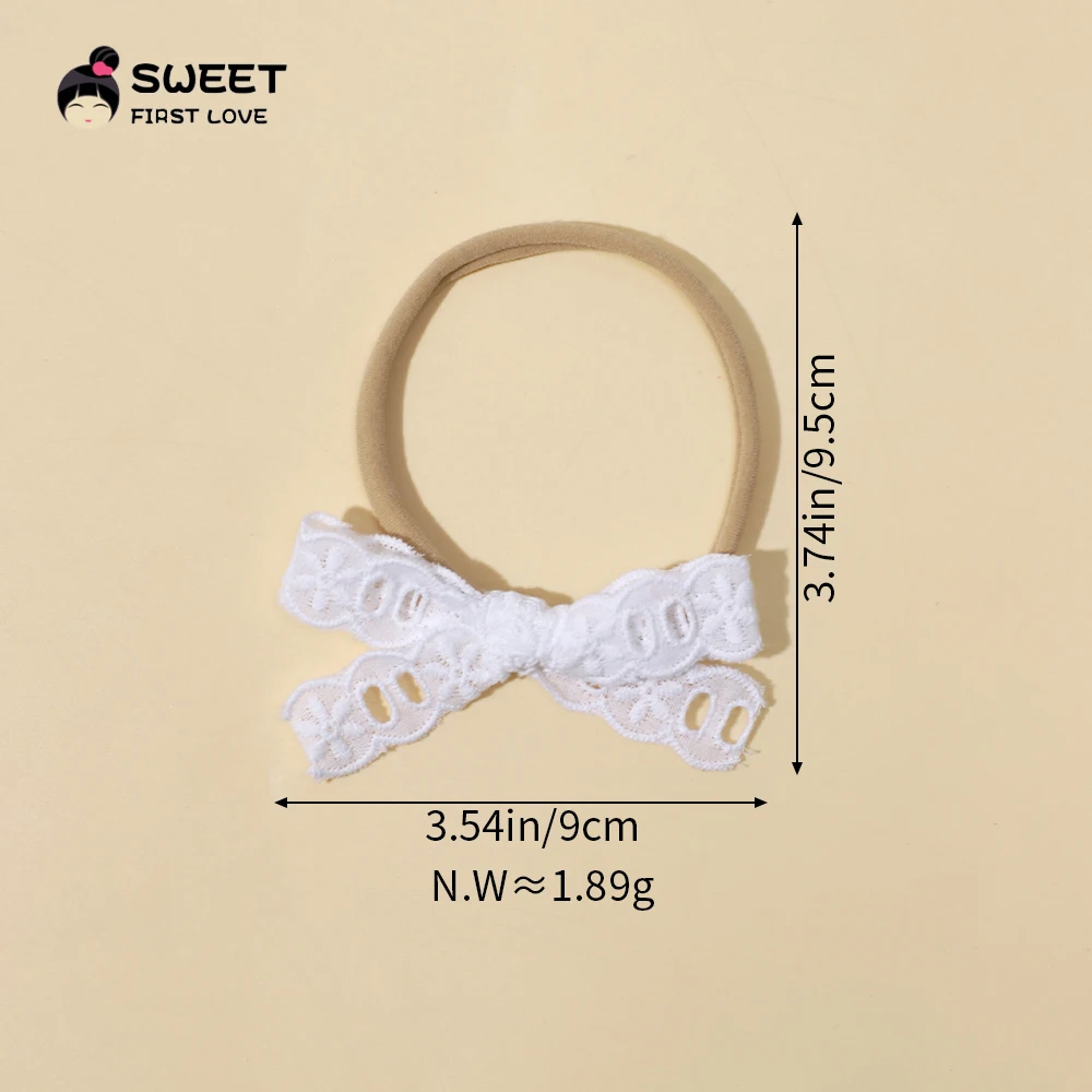 8 шт./комплект Детские нейлоновые повязки для волос с бантом