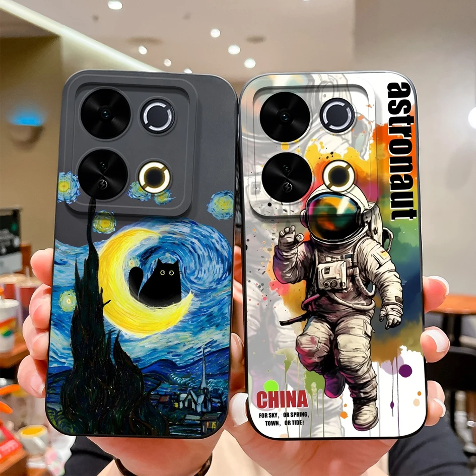 New Case For Itel P65 6.7 inches 4G Colorful Funny Pattern Soft Liquid Silicone Shockproof Protective Housing P 65 Capa