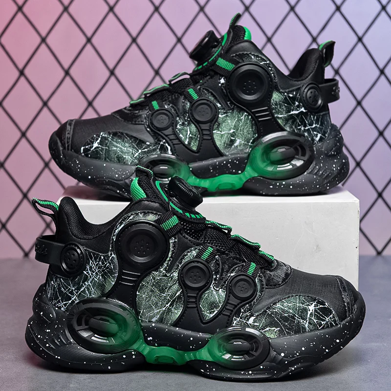 2022 Spring and Autumn Children's Shoes Basketball Shoes Children's Anti-skid Sports Shoes Casual Breathable Sports Shoes