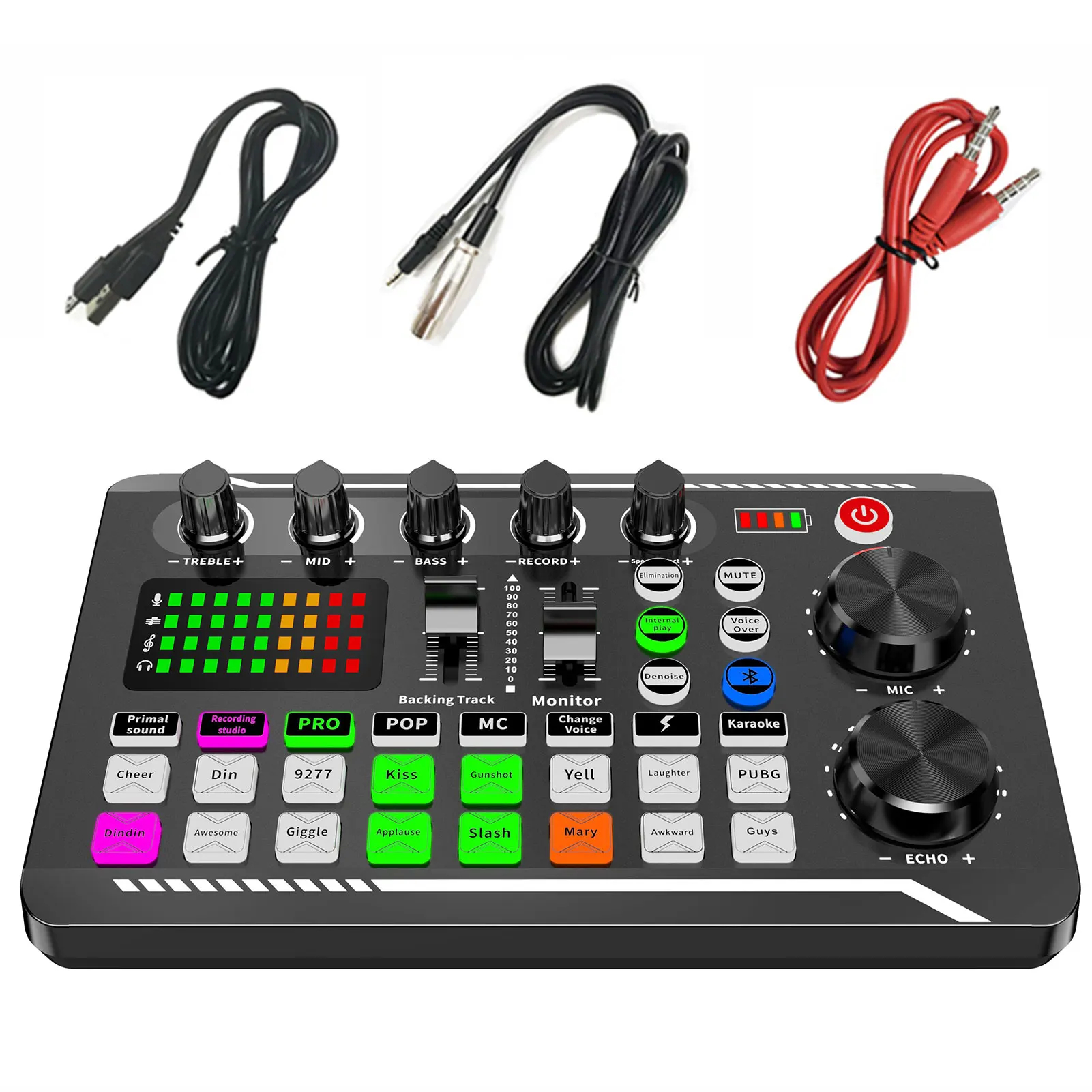 

Sound Card Kit For Live Streaming English Version Streaming Equipment Bundle All InPodcast Production Studio For Podcast